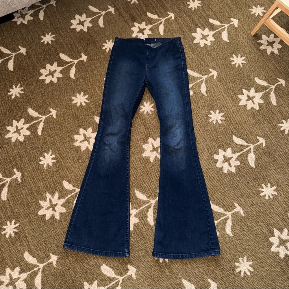 Free people penny pull on flare jeans